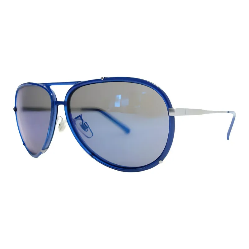 XISILI Acetate Metal Aviator Sunglasses Unisex Blue-0