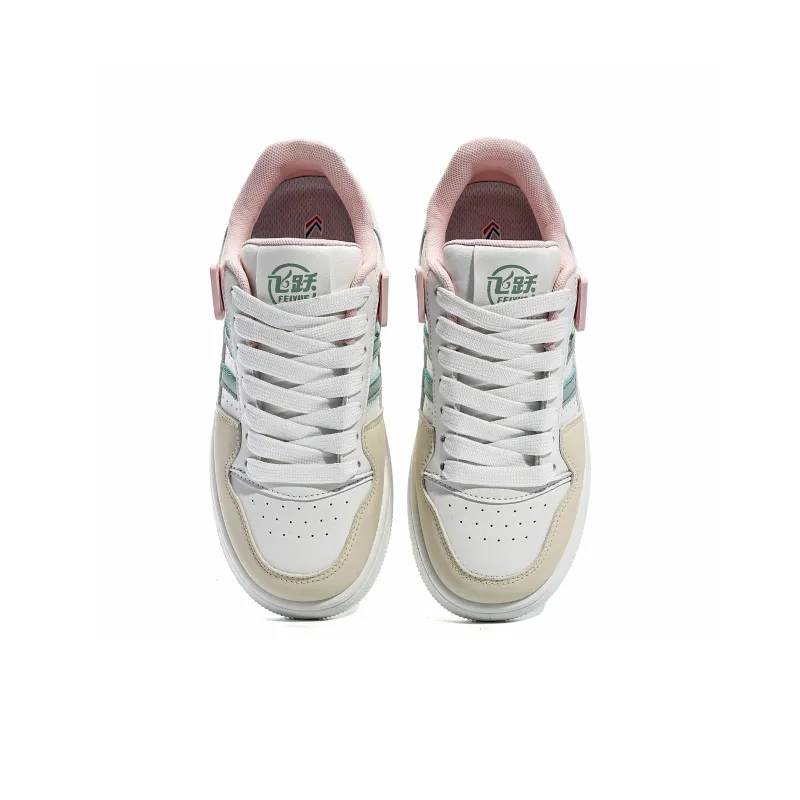 Feiyue Skateboard Shoes Women's Low Top Green/White/Black/Pink-50