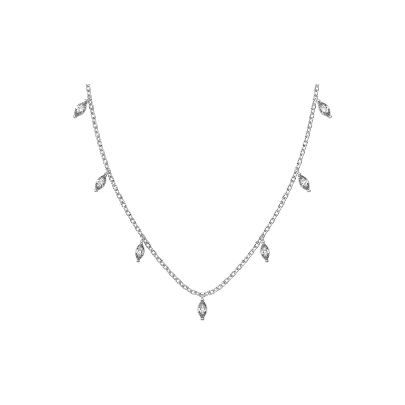 KAILEIFU S925 Silver Necklaces Women's Silver-0