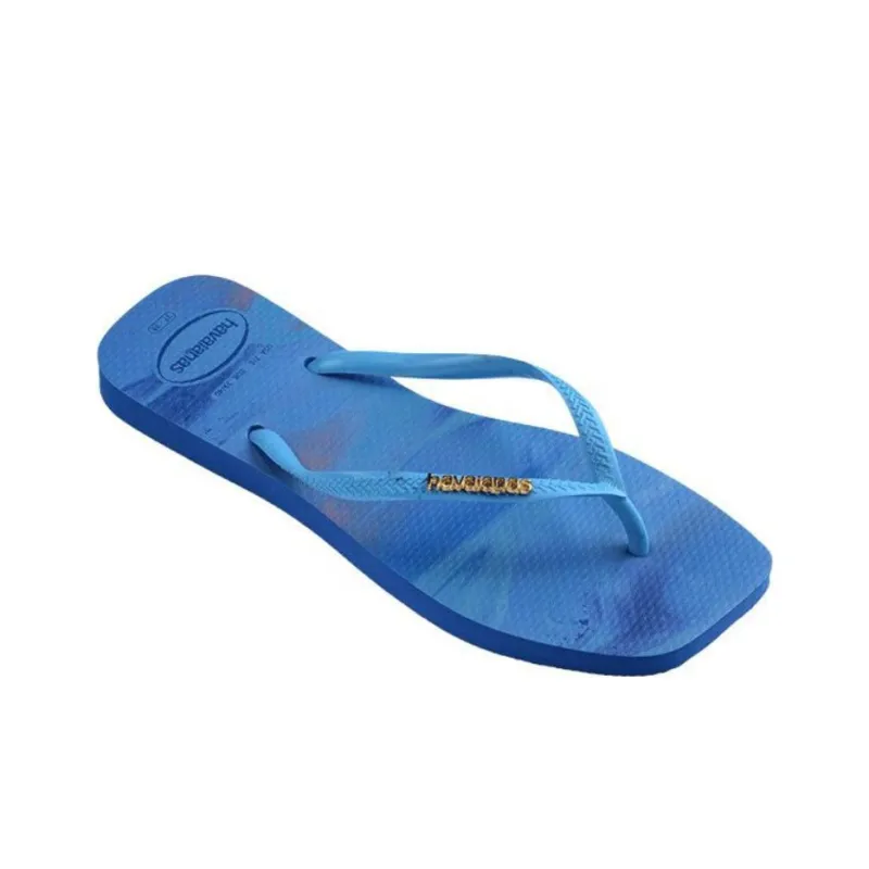 Havaianas Square Header Series Slip Resistant Flip Flops Women's Blue-2