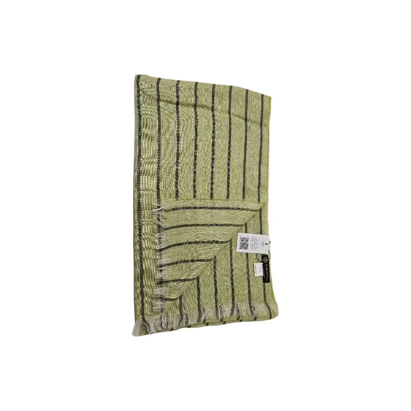 IL MORO Linen Knit Scarves Unisex Green-0