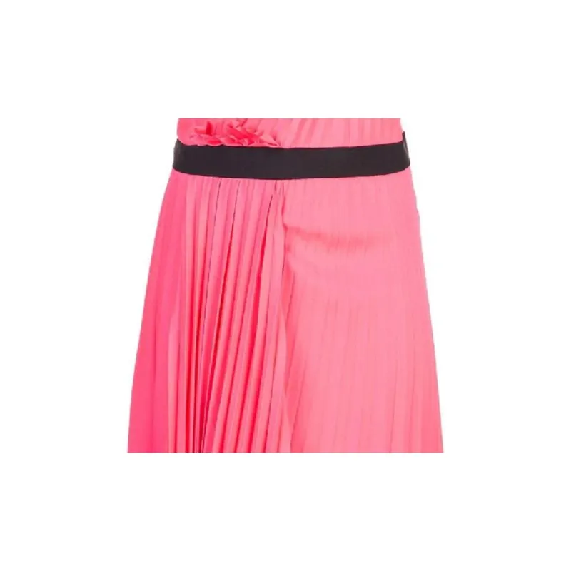 Balenciaga Pleated Logo Skirt 'Fluo Pink'-1