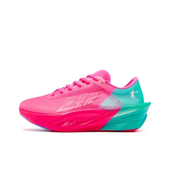 QIAODAN Phantom PB5.0 Running Shoes Men Low Top Aurora Pink/Lake Green