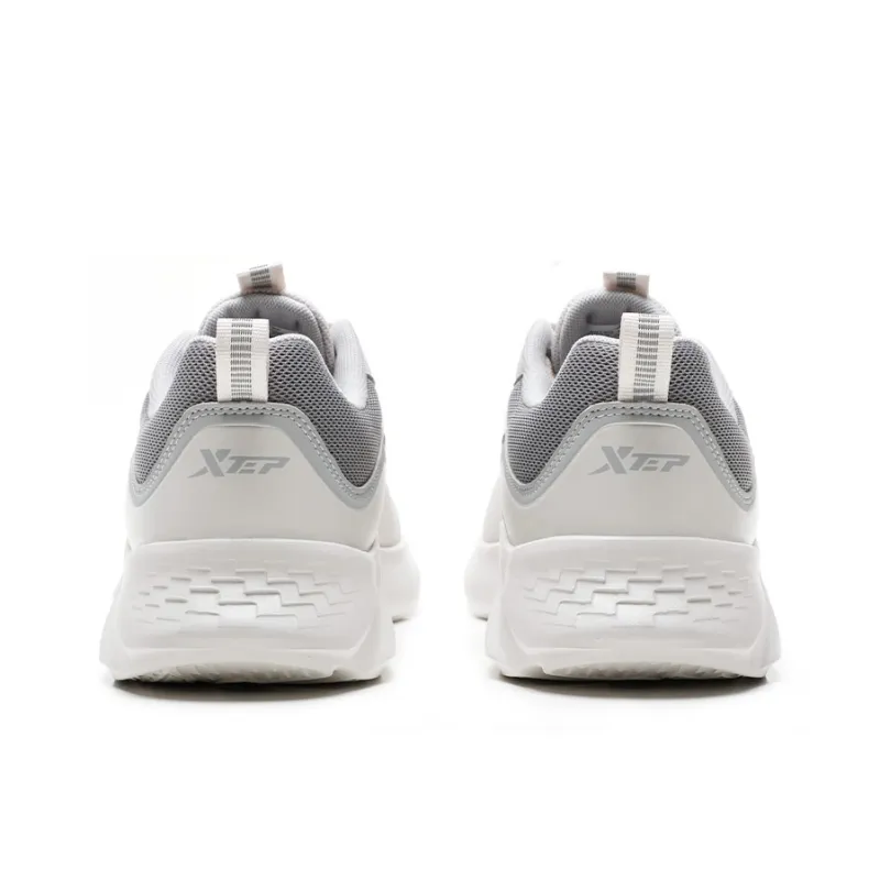 XTEP Cushioning Anti-Slip And Wear-Resistant Low-Top Casual Running Shoes Men's White Gray-4