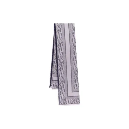 DIOR Cashmere Wool Scarves Unisex Purple