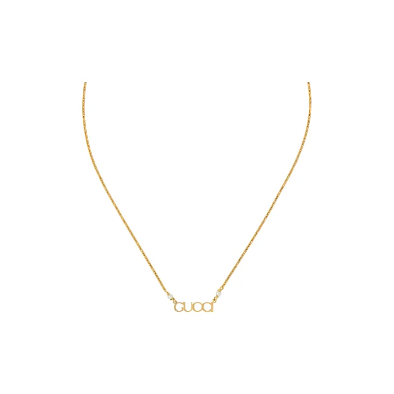 GUCCI Logo Charm Necklace-0