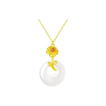 Chongqing Gold Store Chalcedony Necklaces Unisex