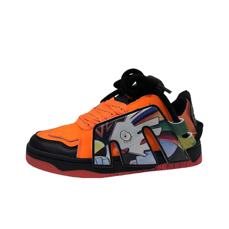 DEVIL AND ANGEL Anti-Slip And Wear-Resistant Coverage Low-Top Skateboard Shoes Unisex-1