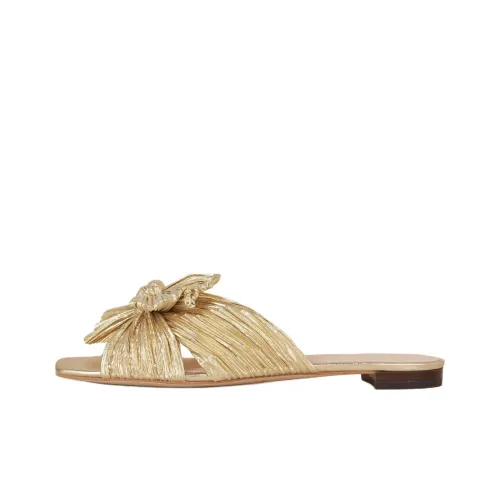 Loeffler Randall Slide Slippers Women's Gold