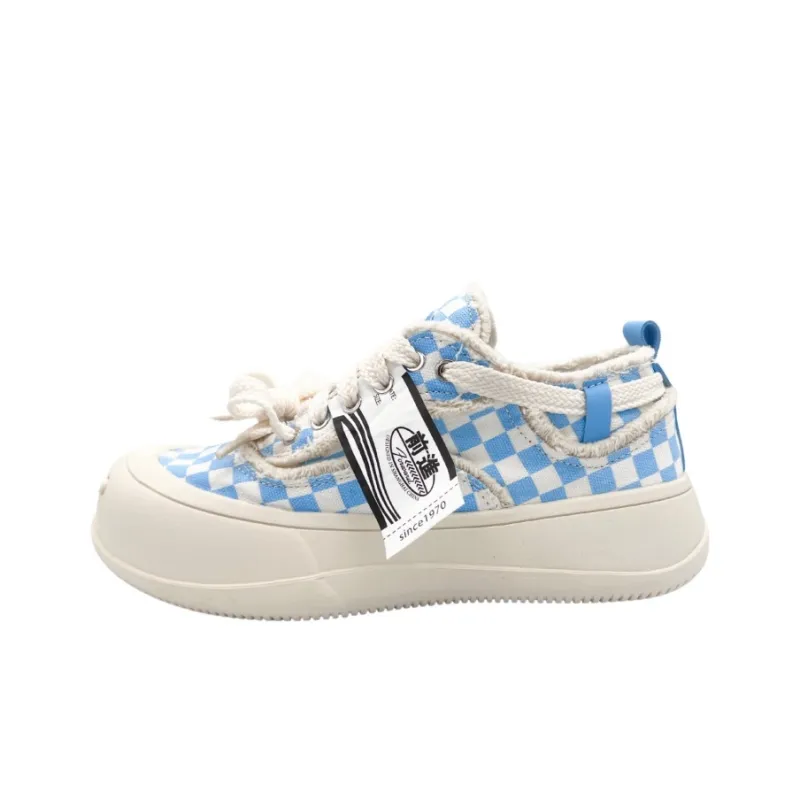QIANJIN Low Top Casual Shoes Women's Light Blue-0
