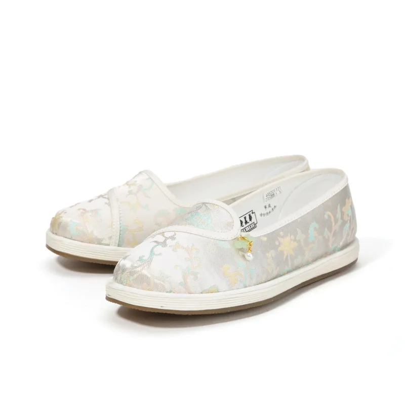 Old Meihua Casual Single Shoes Women's Ecru-2
