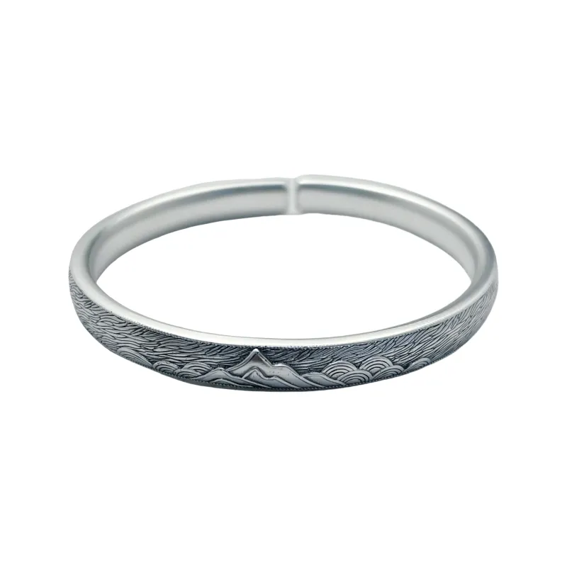 BKBU 999 Fine Silver Bangles Unisex-0
