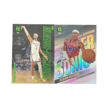 PANINI 2023 24 TC Thunder Alexander Tchaka+Silver Fold Large Scale Player Card Product Access Sports Cards 2 Pcs
