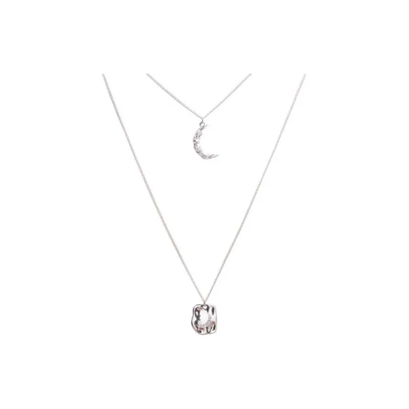 DANA BURTON Cubic Brass Necklaces Women's Silver-0
