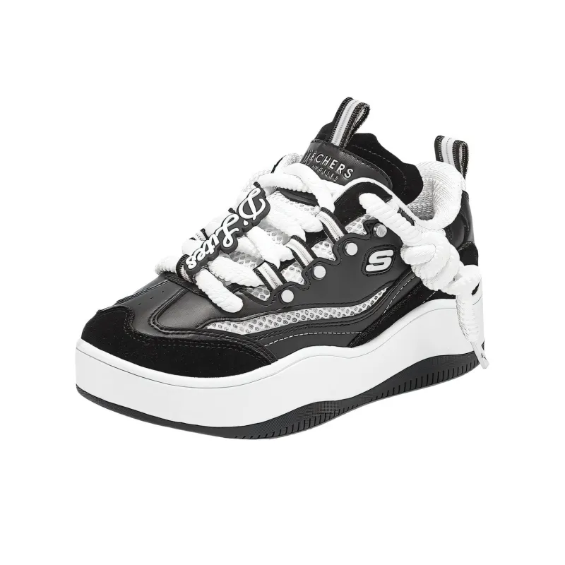 Skechers Wear Resistant Low Top Skateboard Shoes Women's Black-1