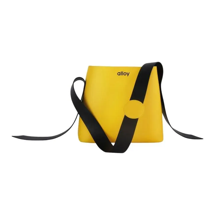 Alloy Cow Leather Colored Ribbon Bag, Tote Bag, Shoulder Bag Regular Unisex-4