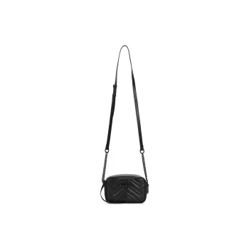 GUCCI Leather Camera Bags Crossbody Bags Mini Women's Black