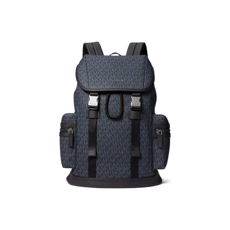 MICHAEL KORS MK Cooper Artificial Leather Backpack Large Size Men's Marine Blue-0