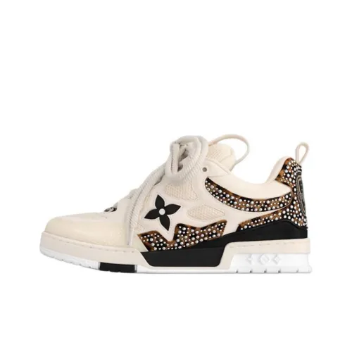 LOUIS VUITTON Skate 2025 Early Spring Men's Collection Mid Top Skateboard Shoes Men's White