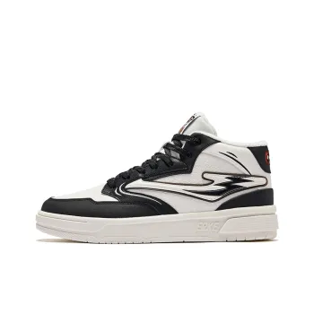 Erke Battery Panda 3lite Warm Slip Resistant High Top Skateboard Shoes Men's Microcrystal White/Jet Black