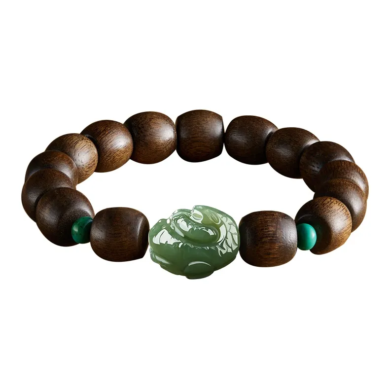 Moonstone Edge Agarwood Bracelets Unisex-10