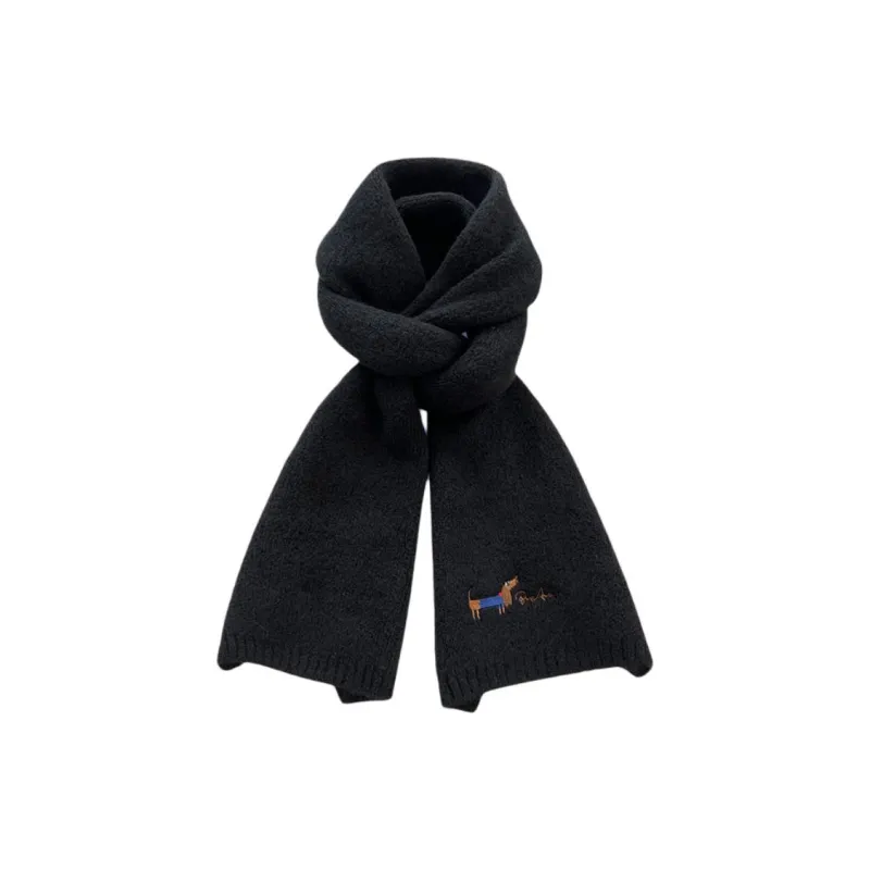 DZP Polyester Knit Scarves Unisex Multicolor-12