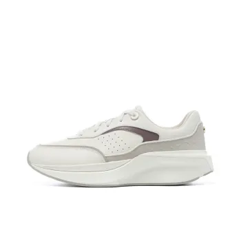 LI NING 1990 Rebound Anti Slip And Wear Resistant Low Top Casual Shoes Women's Ecru