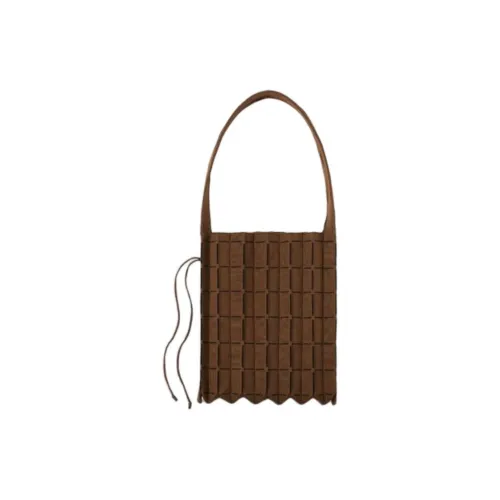 JOSEPH&STACEY Recycled Polyester One Shoulder Handbags Medium Size Women's Brown