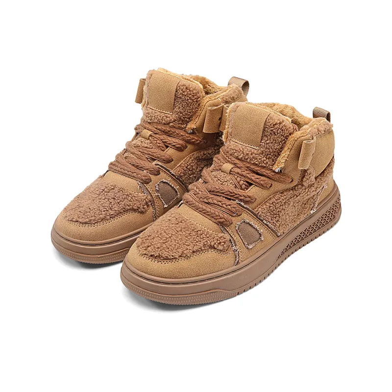 Seattle Palm Warm Anti Slip And Wear Resistant High Top Skateboard Shoes Unisex-2