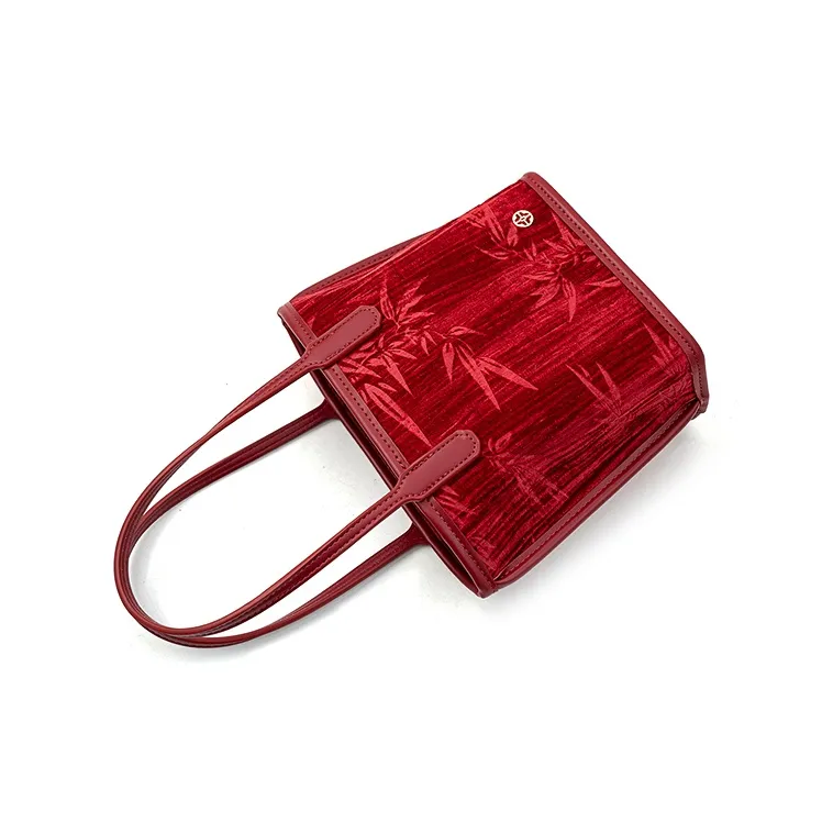 Vigno Synthetic Leather Woolen Handbag Combo Bag Regular Women's Red-21