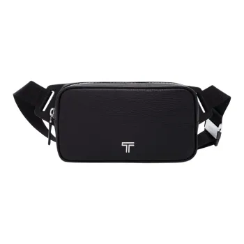 TUMI Leather Sling Bag Shoulder Bag Crossbody Bag Men's Black