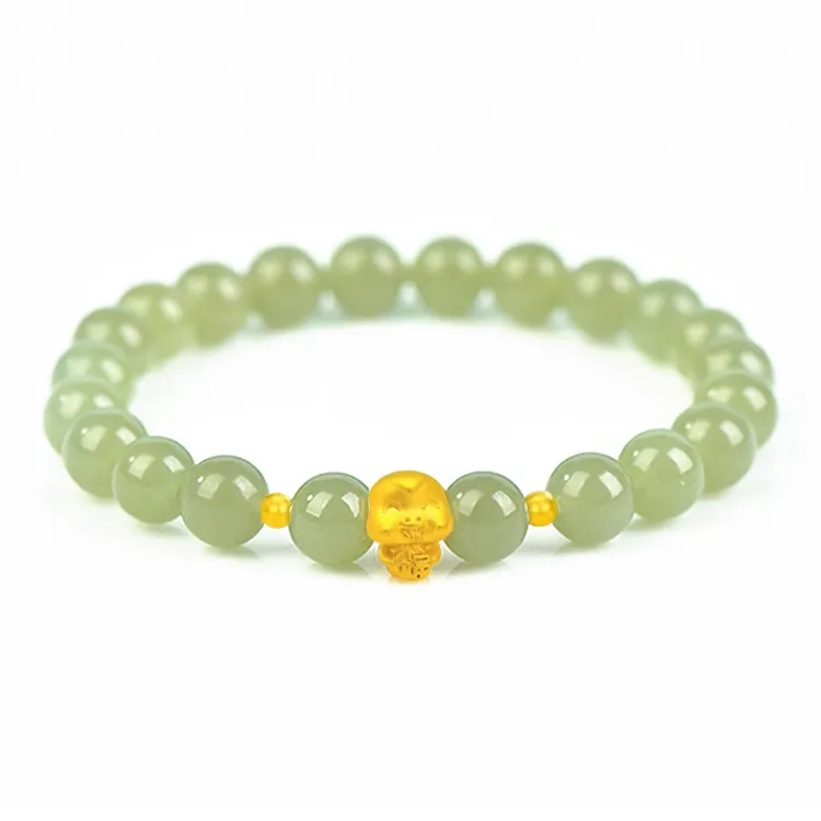 9i Hetian Jade Bracelets Pale Greenish White Jade Women's-6