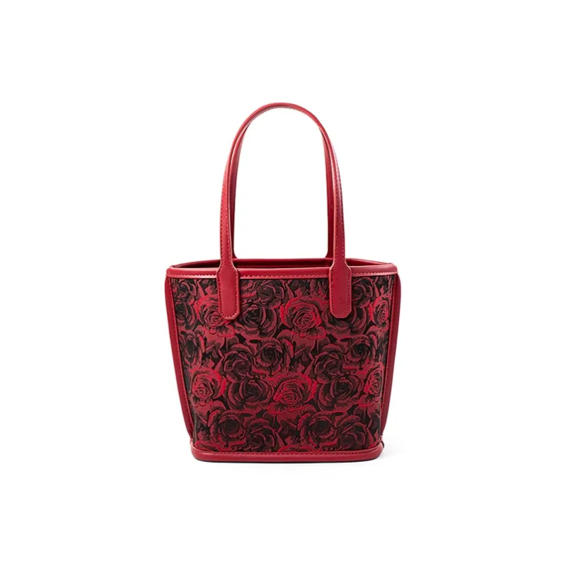 Vigno Synthetic Leather Woolen Handbag Combo Bag Regular Women's Red-29