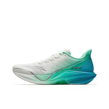 Anta Horsepower 5.0 Wear Resistant Cushioning Rebound Low Top Nitrogen Technology Running Shoes Men's White Green Blue