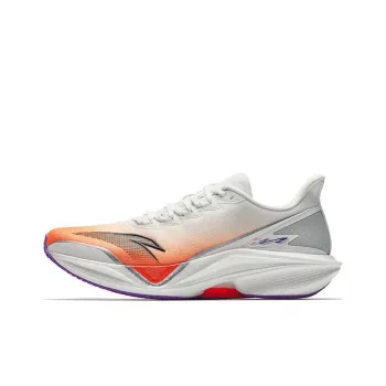 Anta Horsepower 5.0 Anti Slip Wear Resistant Low Top Nitrogen Technology Running Shoes Men's White Orange Gray