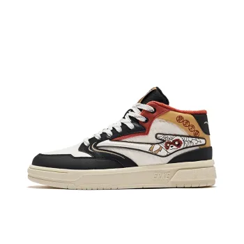 Erke Battery Panda 3lite Warm Slip Resistant High Top Skateboard Shoes Men's Jet Black Desert Yellow