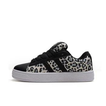 STUR YSN Low Top Skateboard Shoes Women's Black Panther Print