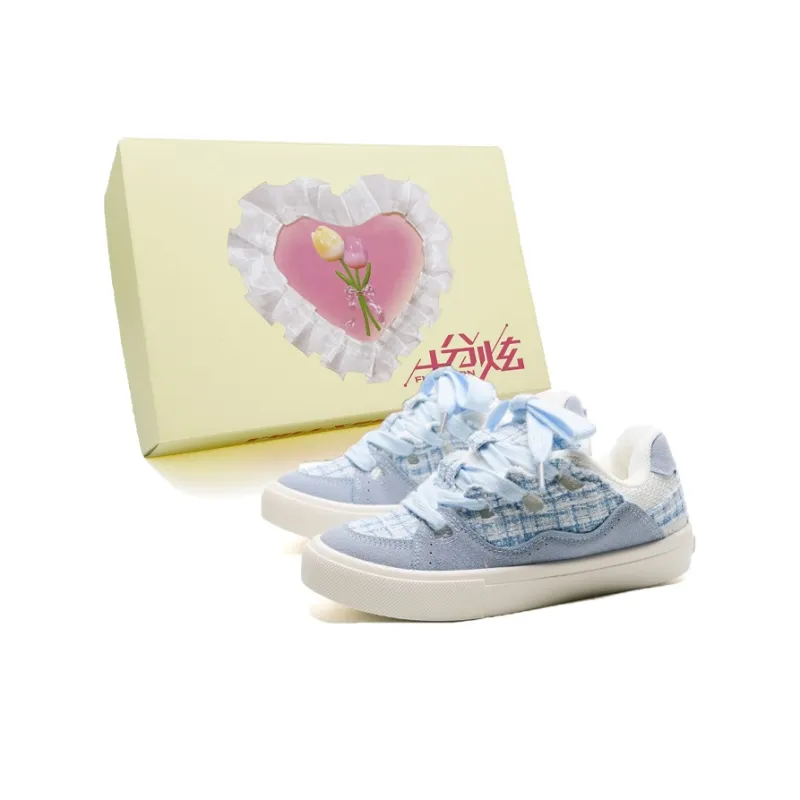 FULLXUAN Niche Cute Little Cat Students' Party Versatile Low-Top Skateboard Shoes Women's-35