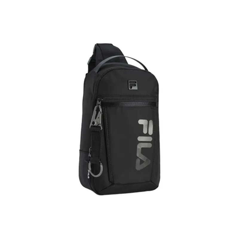 FILA Fitness Series Fabric Portable One Shoulder Crossbody Bag Sling Bag Mini Men's Black-2