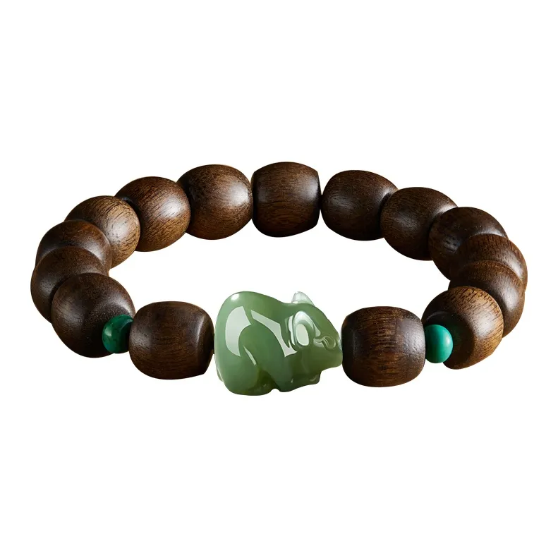 Moonstone Edge Agarwood Bracelets Unisex-0