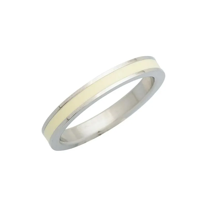 SKAGEN Stainless Steel Enamel Enamel Rings Women's Silver/Yellow-1