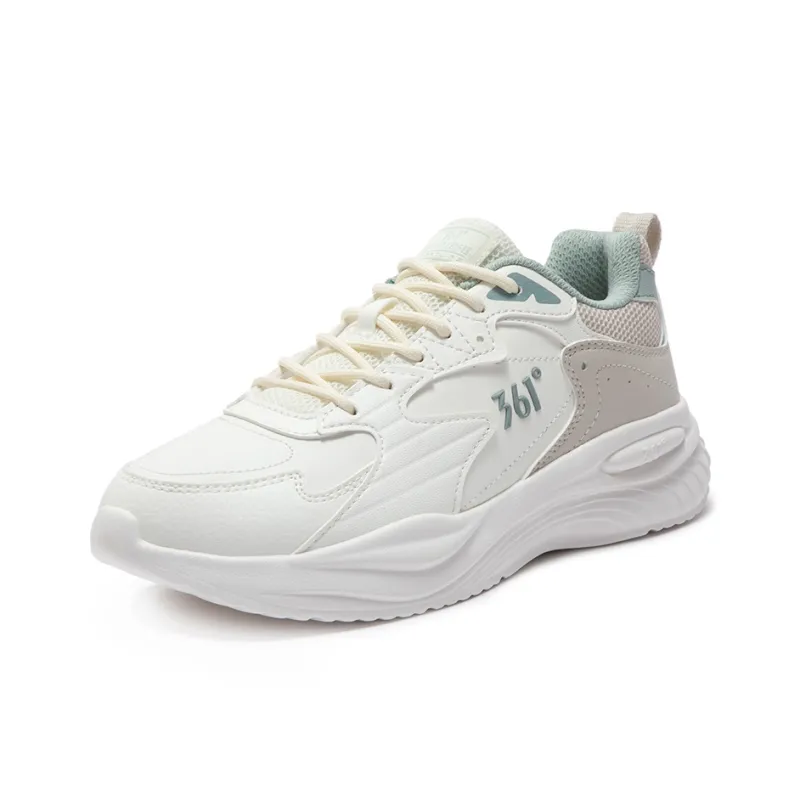361° Life Collection Anti Slip And Wear Resistant Water Resistant Low Top Running Shoes Women's Feather White-1