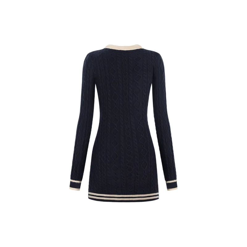 UNIFREE Long-Sleeved Dresses Women's Navy Blue-1
