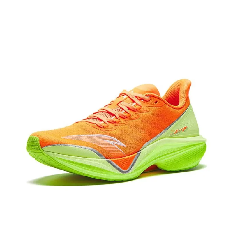 Anta Horsepower 5.0 Cushioning Wear-Resistant Rebound Low-Top Nitrogen Technology Running Shoes Men's Orange-Green-1