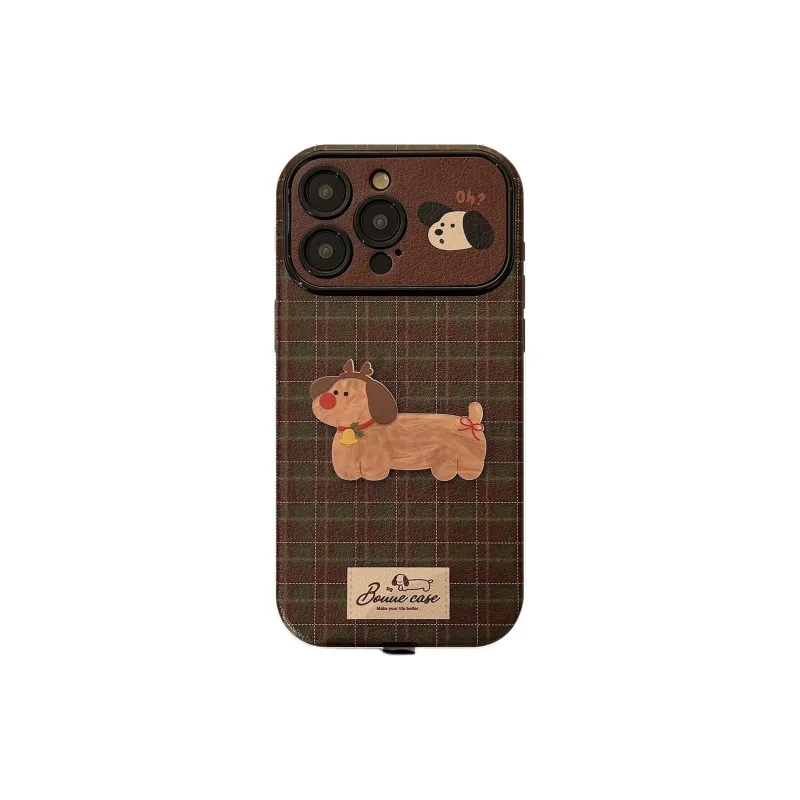 Cuttlefish Grid TPU Material Vintage Plaid Niche Phone Case Compatible With Apple 16/15/14/13/12/11-7