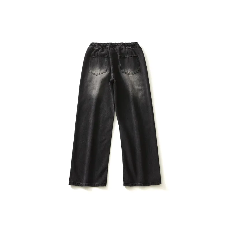 LANGWEIZHE Jeans Unisex Black Gray Color-1