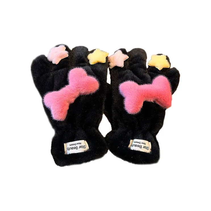 YUZHAOLIN Plush Knit Gloves Unisex-5