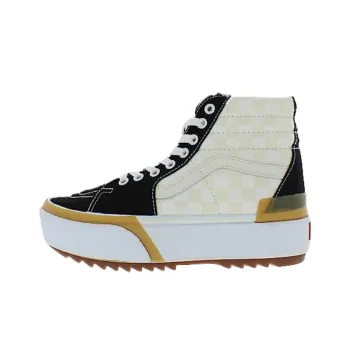 Vans Old Skool Anti-Slip Wear-Resistant High-Top Casual Shoes Unisex Beige Black