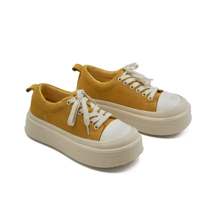 Little Sue Skateboard Shoes Women's Low Top Black/Yellow-20