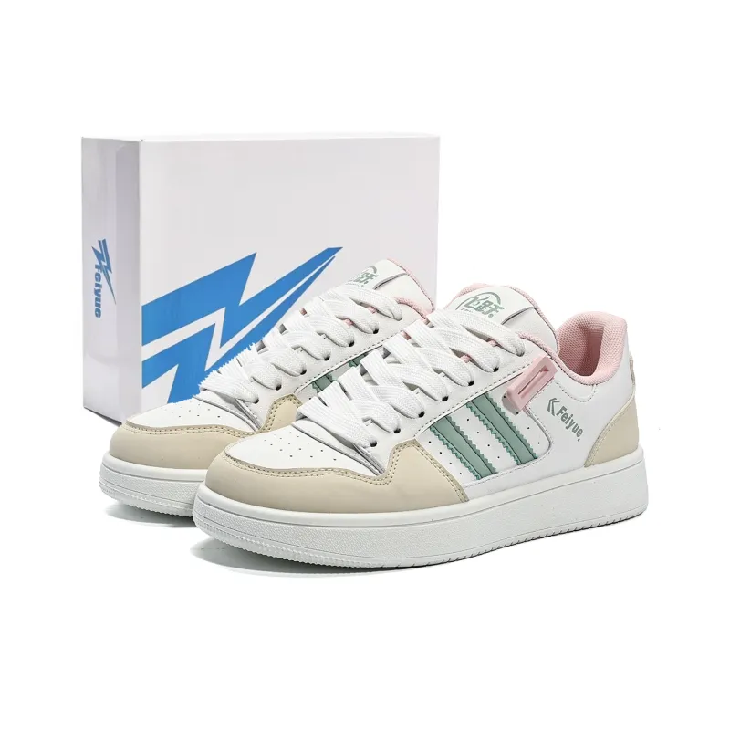 Feiyue Skateboard Shoes Women's Low Top Green/White/Black/Pink-47